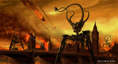 Concept Martian-War-Machine over London Concept Martian-War-Machine over London