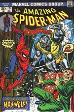 Portada de Amazing Spiderman 124 con Man-Wolf