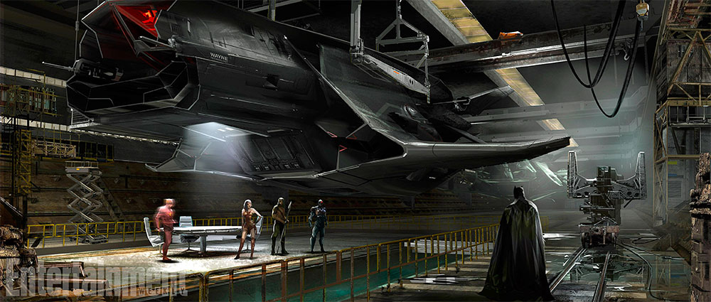 Glorioso concept art de Liga de la Justicia: el Flying Fox