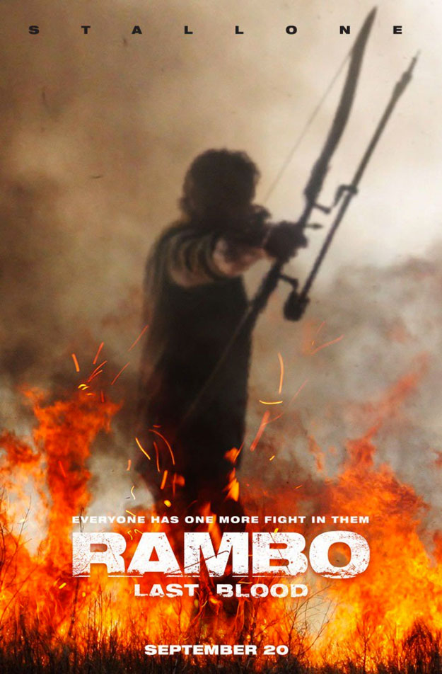 El ardiente cartel de Rambo: Last Blood... se viene encima una buena