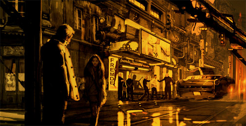 Arte conceptual del en peligro económico nuevo proyecto de Duncan Jones, Mute