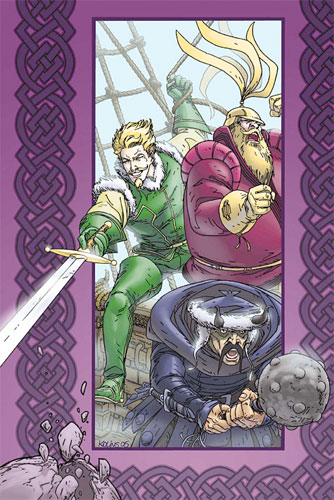 Fandral "el elegante", Volstagg "el valiente" y Hogun "el torvo"