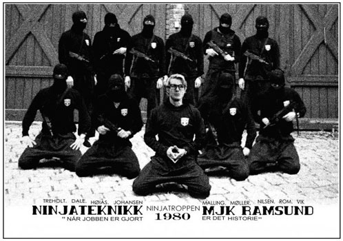 Cartel de algo llamado Norwegian Ninja que apunta a caspa de la buena