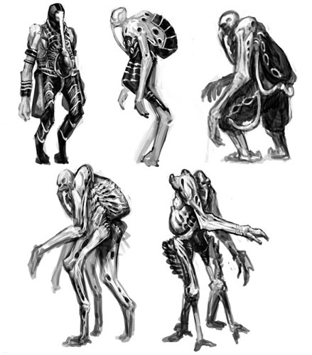 Supuesto concept art del Space Jockey de la precuela de Alien