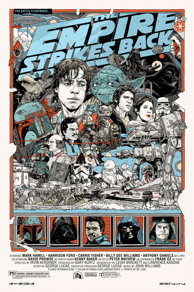 Cartel de El imperio contraataca por Tyler Stout