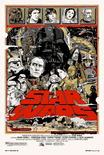 Cartel de La guerra de las galaxias por Tyler Stout