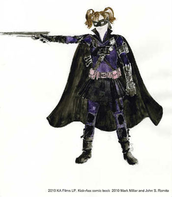 Dise&ntilde;o de Hit-Girl por John Romita Jr.