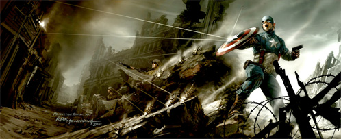 Concept Art de Captain America: The First Avenger para la Comic-Con 2010 obra de Ryan Meinerding