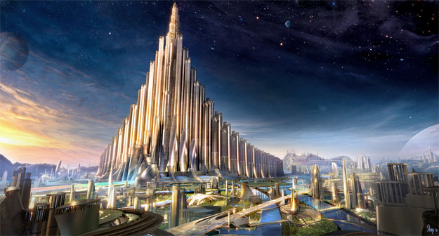 Concept Art de Thor: el palacio de Odín