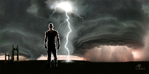 Concept Art de Riddick gracias al bueno de David Twohy 