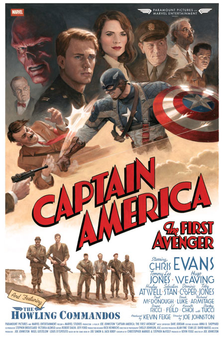 Fabuloso cartel vintage de Captain America: The First Avenger