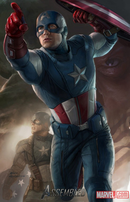 Cartel promo de The Avengers: Capit&aacute;n Am&eacute;rica