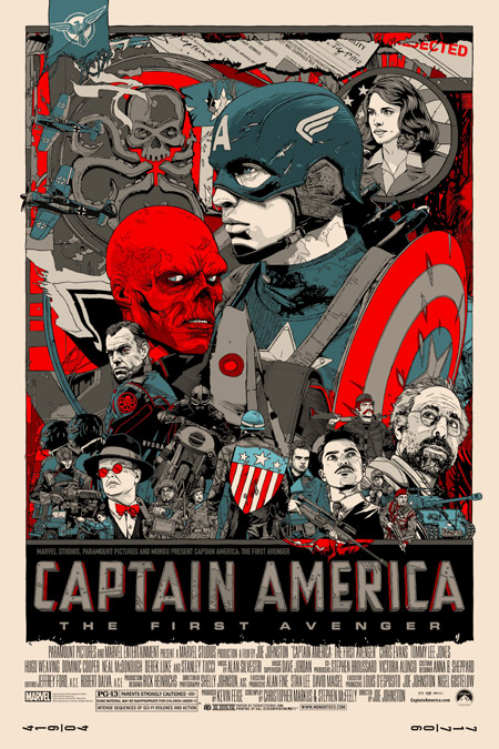 Cartel de Capitán América: el primer vengador por Tyler Stout