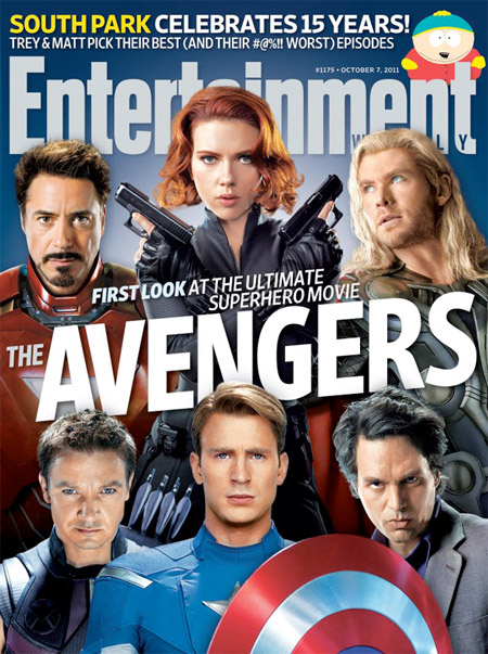 Portada del número de octubre de EW.com... ¡Vengadores reuníos!