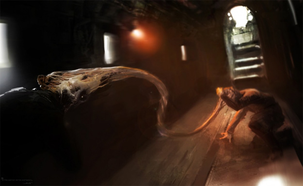 Concept art de La cosa