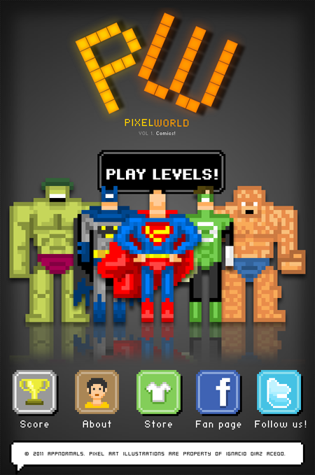 Pantalla de presentaci&oacute;n de PixelWorld #1