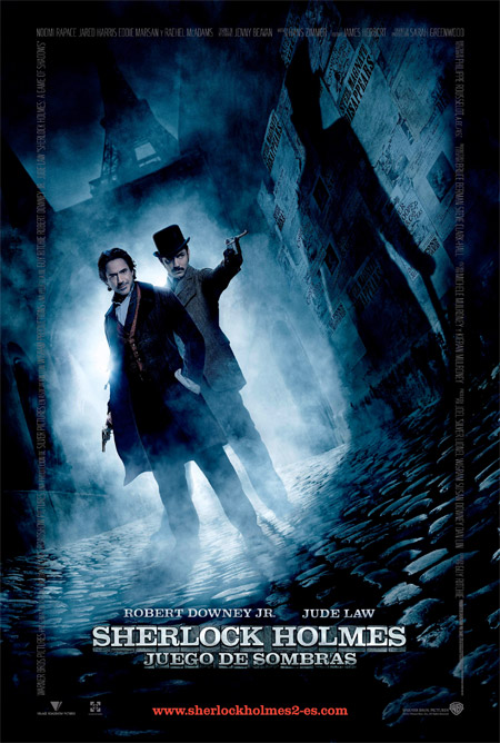 Póster español de Sherlock Holmes: juego de sombras
