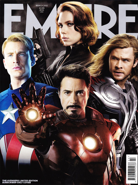Portada del n&uacute;mero de marzo de la revista Empire... especial Los Vengadores