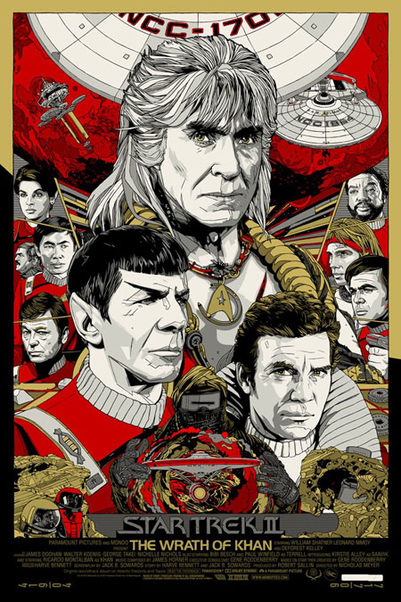 Fabuloso cartel de Star Trek II: la ira de Khan