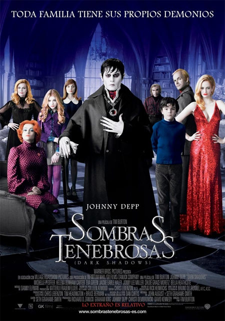 Cartel espa&ntilde;ol de Sombras tenebrosas
