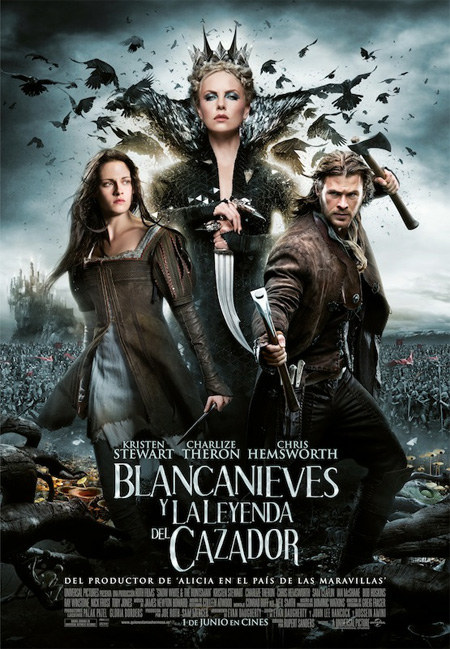 Cartel español de Blancanieves y la leyenda del cazador
