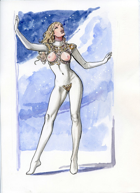 Dise&ntilde;o del remake de Barbarella que Martha de Laurentiis plane&oacute;