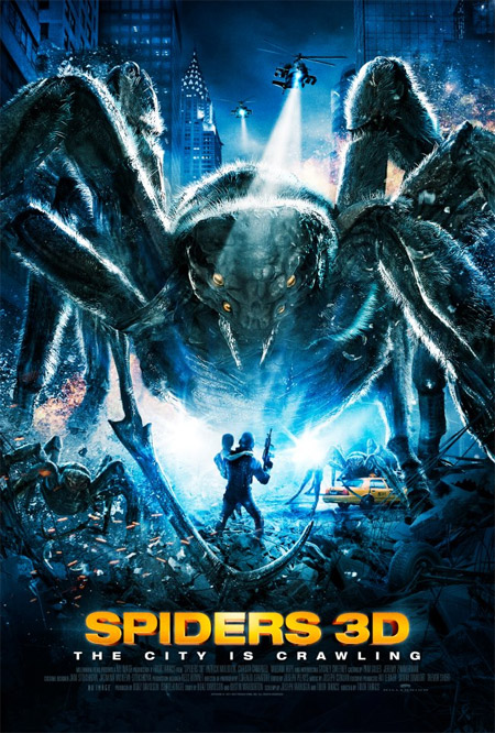 Curioso cartel de Spiders 3D de Tibor Takacs
