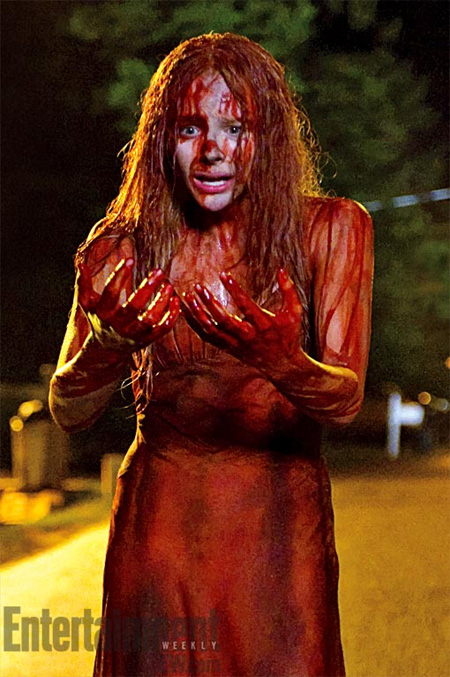 Sangre, no se si sudor, y l&aacute;grimas... Carrie a punto de explotar