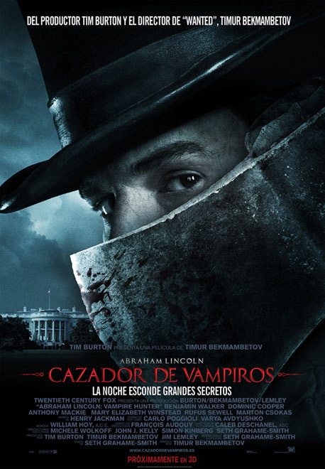 Cartel español de Abraham Lincoln: cazador de vampiros