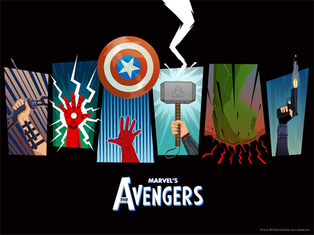 Un simp&aacute;tico cartel de Los Vengadores que regalan en USA con el Blu-Ray 