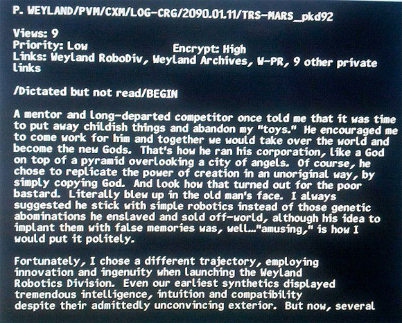 Rara imagen salida de la edici&oacute;n en Blu-Ray de Prometheus