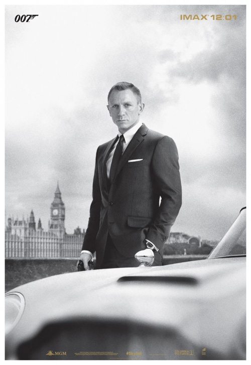 Simple pero m&aacute;s que eficiente cartel IMAX de Skyfall