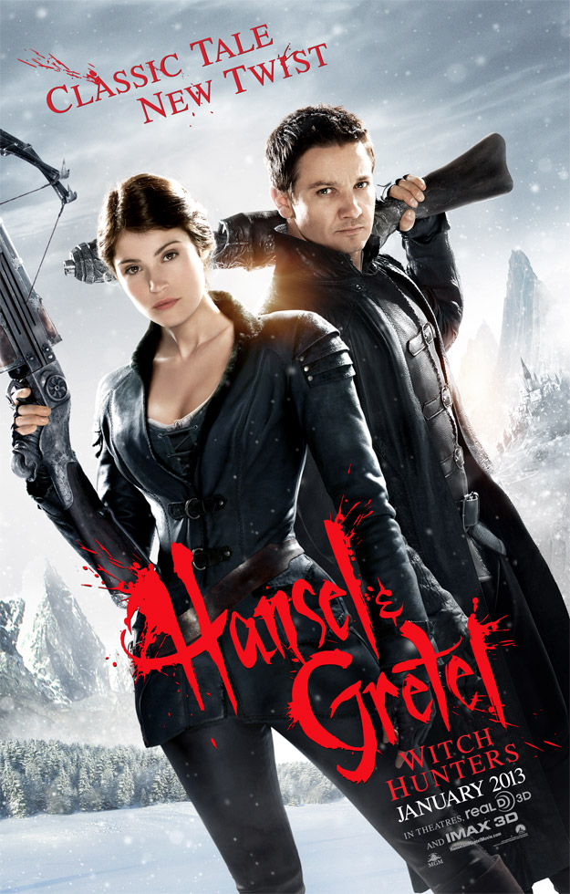 Primer cartel oficial de Hansel y Gretel: cazadores de brujas