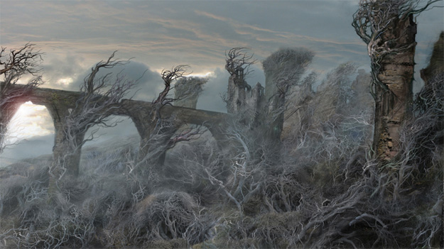 La siniestra fortaleza de Dol Guldur, hogar del Nigromante