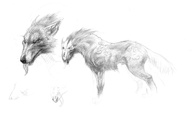 Huargos diseñados por John Howe para al película
