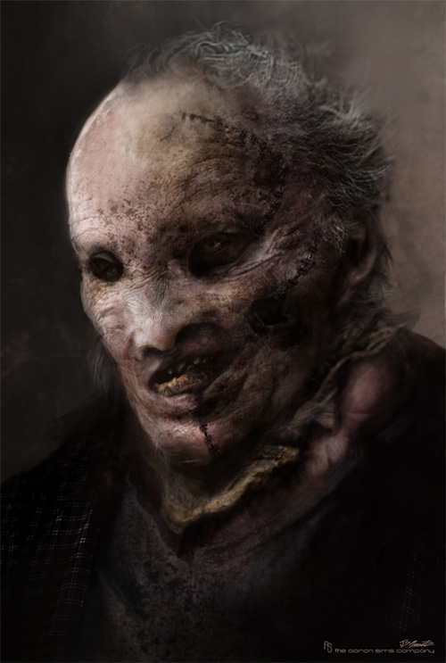 Rostro alternativo de Leatherface en la nueva matanza de Texas obra de Aaron Sims