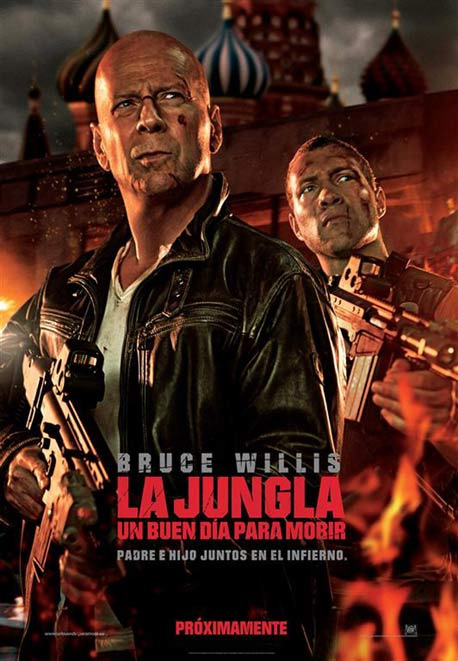 Cartel español de La jungla: un buen día pare morir