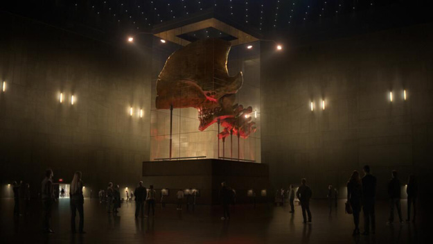 Atenci&oacute;n al tama&ntilde;o de este cr&aacute;neo Kaiju de Pacific Rim