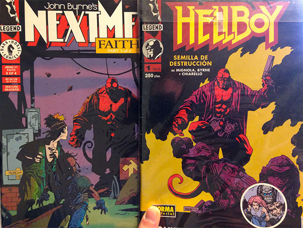Aquí mi ejemplar de Next Men con el debut de Hellboy y el nº1 de "Semilla de Destrucción" edición Norma