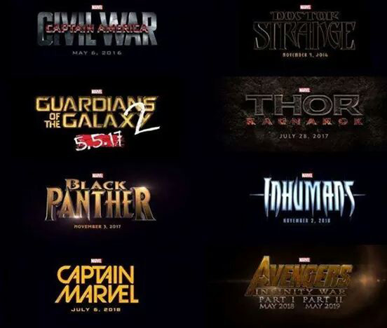 El calendario de Marvel Studios por /Films