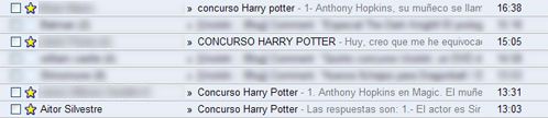 Lo breve lista de participantes en el concurso de Harry Potter