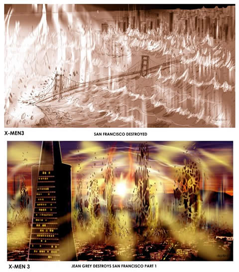 Alguno de los story boards desechados de X-Men 3