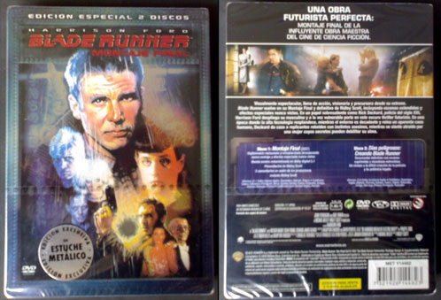 DVD de la Edici&oacute;n Especial 2 Discos de Blade Runner Montaje Final
