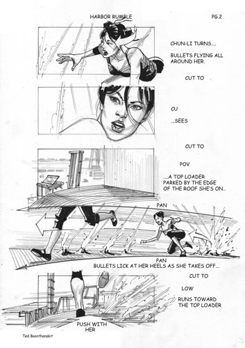 Storyboard de Street Fighter: The Lengend of Chun-Li