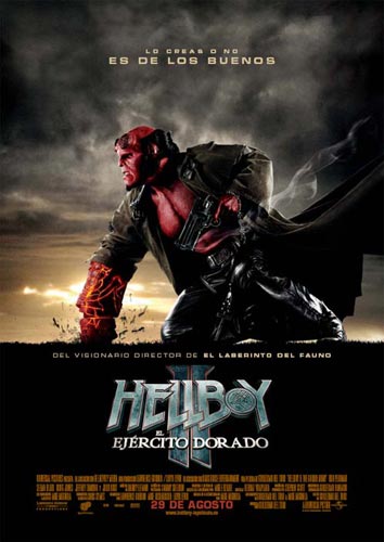 Póster español de Hellboy II: El Ejército Dorado