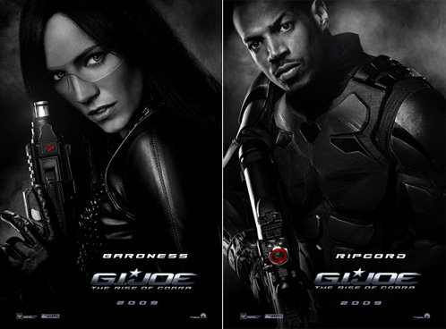 Dos carteles de G.I. Joe: The Rise of Cobra - Duke y Snake Eyes