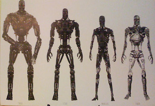 Arte conceptual de Terminator: Salvation... la serie T humanoide al completo!