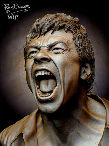 Arte conceptual de The Wolf Man creado por Rick Baker