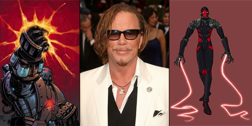 Mickey Rourke como Whiplash, aunque con retoques de Crimson Dynamo