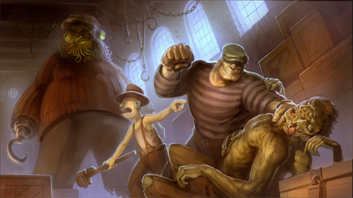 Dise&ntilde;os conceptuales para The Goon de 2008. Obra de Sean McNally